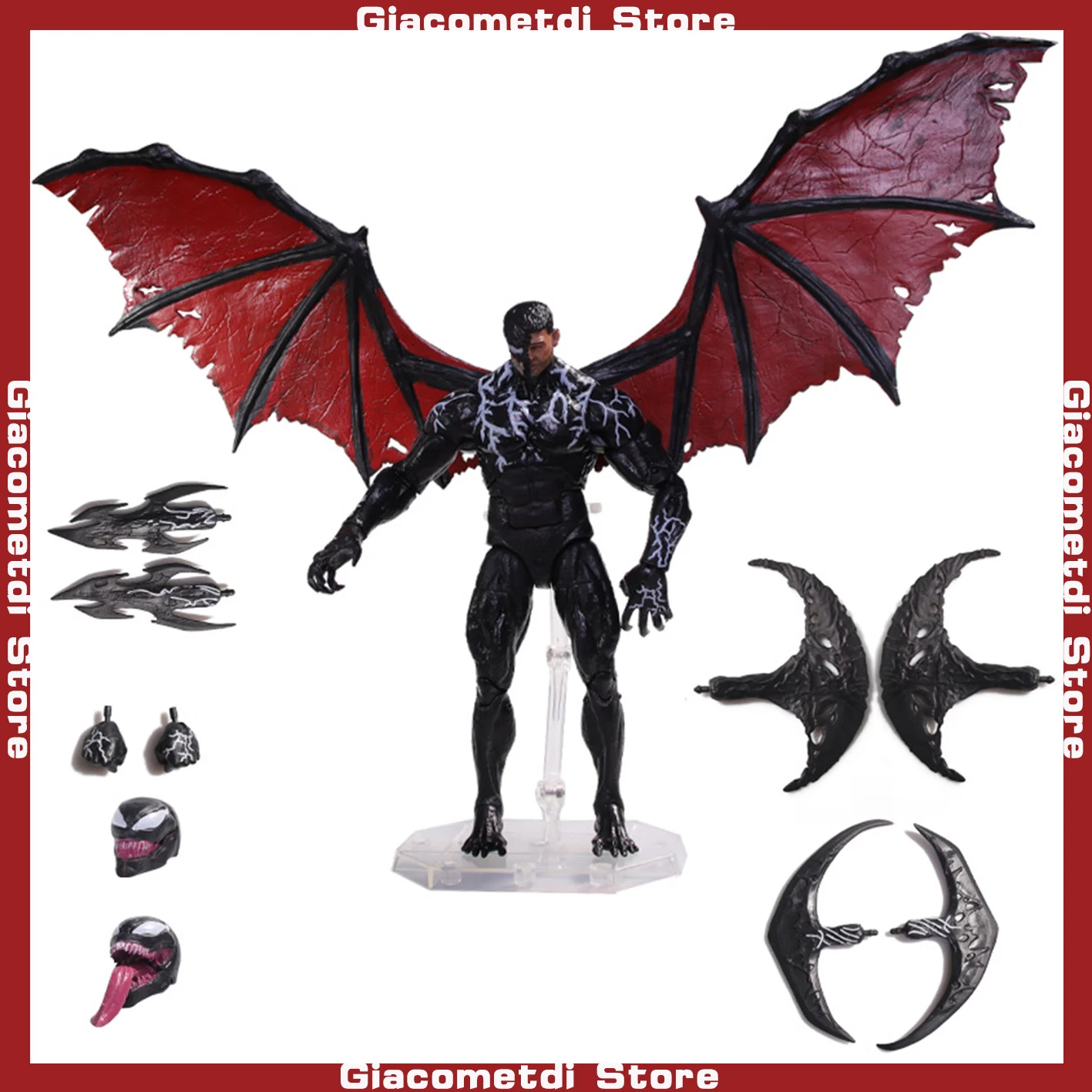 Marvel Legends Venom Carnage Figure Cletus Kasady Mafex 088 Venom With Wing - £28.68 GBP+