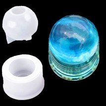 Epoxy Resin Mold Faceted Crystal Ball Mold Sphere Silicone Mold Casting ... - $31.99