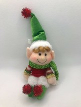 Christmas &quot;Springy&quot; Elf Decoration, Mfg. For Belk, 8&quot;, BRAND-NEW, See Video! - £13.08 GBP