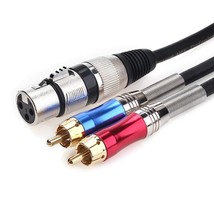 Xlr To Rca Y-Cable, Xlr Female To Dual Rca Adapter Y-Splitter Duplicator... - £18.69 GBP