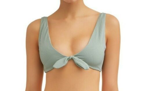No Boundaries Juniors Swimsuit Top X-Large (15-17) Green River Front Bun... - $10.98