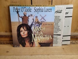 Laserdisc MAN of LA MANCHA Deluxe Letter-Box Edition Peter O&#39;Toole Sophia Loren - £18.77 GBP