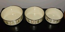 Set Of 3 Pfaltzgraff Naturewood Metal Nesting Mixing Bowls No Lids .5-1-... - $554.64 MXN