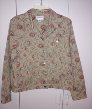 Pendleton Ladies 100% Cotton Button Short Light Floral JACKET-WORN Once - £17.55 GBP