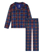 Sleep On It Little Boys 2 Piece Coat Style Top and Pajama Set,Navy,Small - £31.27 GBP
