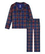 Sleep On It Little Boys 2 Piece Coat Style Top and Pajama Set,Navy,Small - £31.87 GBP