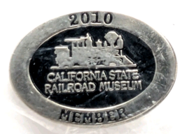 2010 California State Railroad Museum Member Pin Train Locomotive Souvenir - $12.99