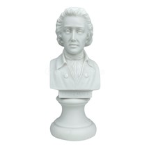 Mozart Head Bust Composer Musician Classic Music Sculpture Statue Cast Marble - £39.19 GBP
