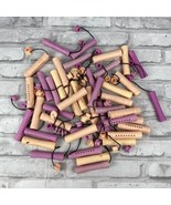 Perm Rods Elastic Swing Arm Permanent Hair Roller Curler Purple/Peach Lo... - £13.58 GBP