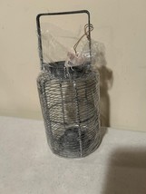 Norfolk Tealight lantern in distressed metal image 5