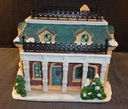 1990S Vintage Christmas Village Porcelain House With Christmas Tree Ec 306 - £32.46 GBP