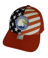 United States of America Flag &amp; Eagle Adjustable Baseball Cap (Red) - $20.44 CAD