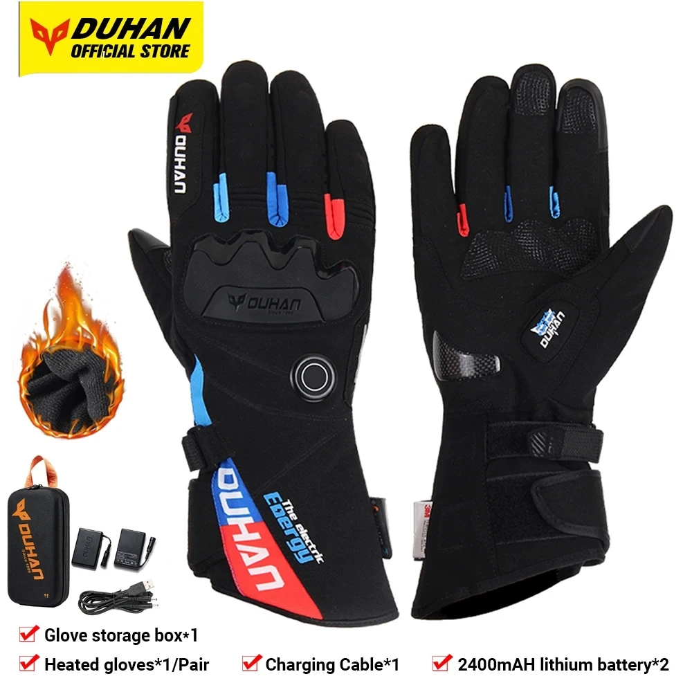 DUHAN Heating Gloves Battery Powered Winter Thermal Motorcycle Heating Gloves - £37.26 GBP+