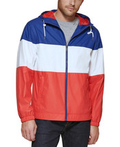 Club Room Men&#39;s Rubberized Lightweight Hooded Rain Jacket in Rinse-Medium - $29.99
