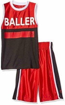 NWT RBX Little Boys&#39; Collegiate Red, S(4) Baller Tank Top and Short Set - £16.57 GBP