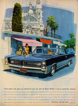 Vintage 1963 Pontiac Grand Prix Man Picking Up Wife Print Ad Advertisement - $6.49