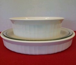 French White Corning Ware. 3pc (1 Clear Pyrex). 1.5Qt, 24cm Oval Casserole Dish - £17.76 GBP