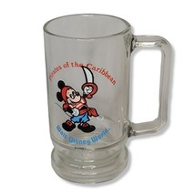 VINTAGE MICKEY MOUSE WALT DISNEY PIRATES OF THE CARIBBEAN GLASS BEER MUG... - €8,59 EUR
