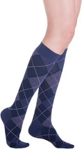 Sigvaris Women&#39;s Microfiber Patterns 143 Calf High Compression Socks 15-20mmHg - £51.15 GBP