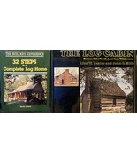 Lot 2 Log Cabin Books Illustated 32 steps Complete Log Home Felch PET RE... - £8.59 GBP