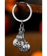 Silvery Halloween Pumpkin Face Alloy Keychain - $2.82