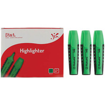 Stat Rubberised Grip Highlighter - Green - £22.57 GBP