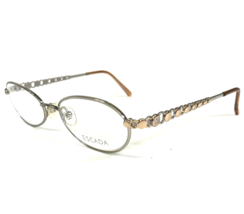 Escada Eyeglasses Frames E0376 GCA Silver Gold Round Wire Rim 52-17-135 - £43.99 GBP
