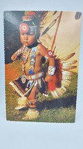 Vintage Postcard Native American Pawnee Indian Nonnie 2 yr Old Dancer Performer - £5.23 GBP