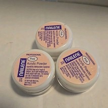 3 Nailene Professional Pink Acrylic Powder .10 oz Nail Care - $8.90