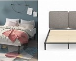 Zinus Parker Platform Bed and Upholstered Split Cushion Headboard, Taupe... - £286.64 GBP