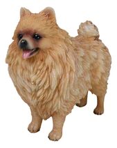 Lifelike Adorable Pet Pal Pomeranian Puppy Dog Standing Figurine - €35,13 EUR