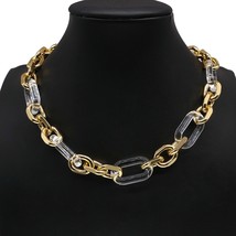 Flashbuy Punk Chunky Cuban Thick Chain Necklace for Women Male New Design Twist  - £14.15 GBP