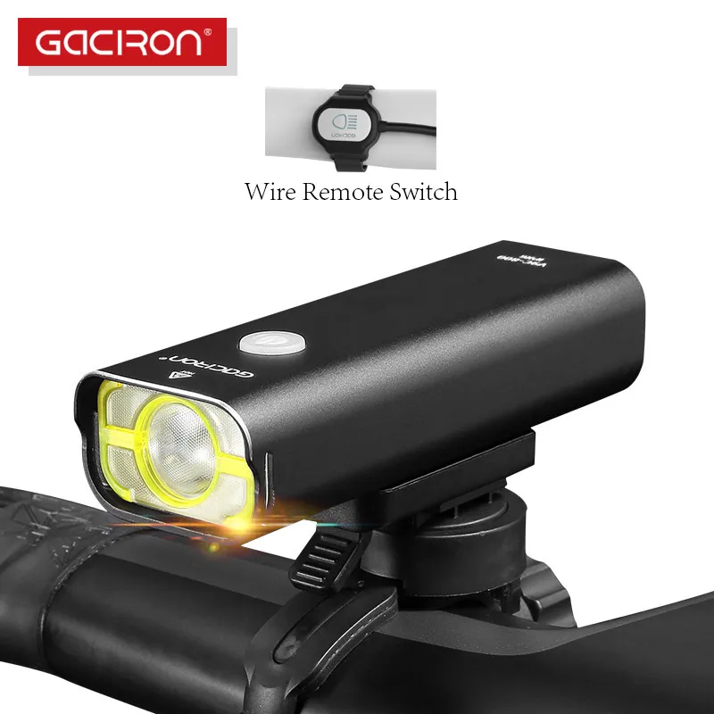 GACIRON 400-800LM Bicycle Headlight Bike Front Light with Wire Remote Switch - £36.67 GBP+