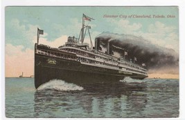 Steamer City of Cleveland Toledo Ohio 1912 postcard - $4.46