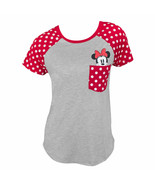 Minnie Mouse Pocket Sized Women&#39;s Tee Shirt Grey - £21.25 GBP+