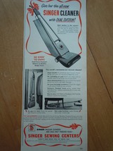 Singer Cleaner With Dual Suction Print Magazine Advertisement 1950 - £3.92 GBP