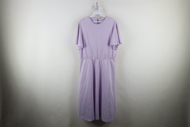 Vtg 90s Babydoll Fairy Womens Large Polkadot Fairy Sleeve Knit Maxi Dres... - $49.45