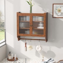 Vintage Glass Door Cabinet: 24.8&quot; Brown - $1,883.97 MXN