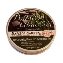 100% Organic Bamboo Charcoal Sandalwood Dandruff Hair Shampoo Bar Vegan 1.92oz - £6.84 GBP