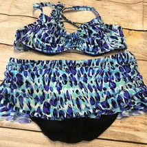 Profile by Gottex Women&#39;s Swimwear Bikini Multi Blue Size 8 - $38.61