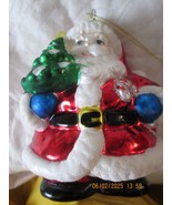 Santa Claus Holding Tree and Candycane Ornament - $20.55 CAD