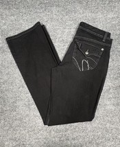 Gloria Vanderbilt Isadora Jeans Women Missy 4 Black Wash Dark Denim Pant... - $17.56