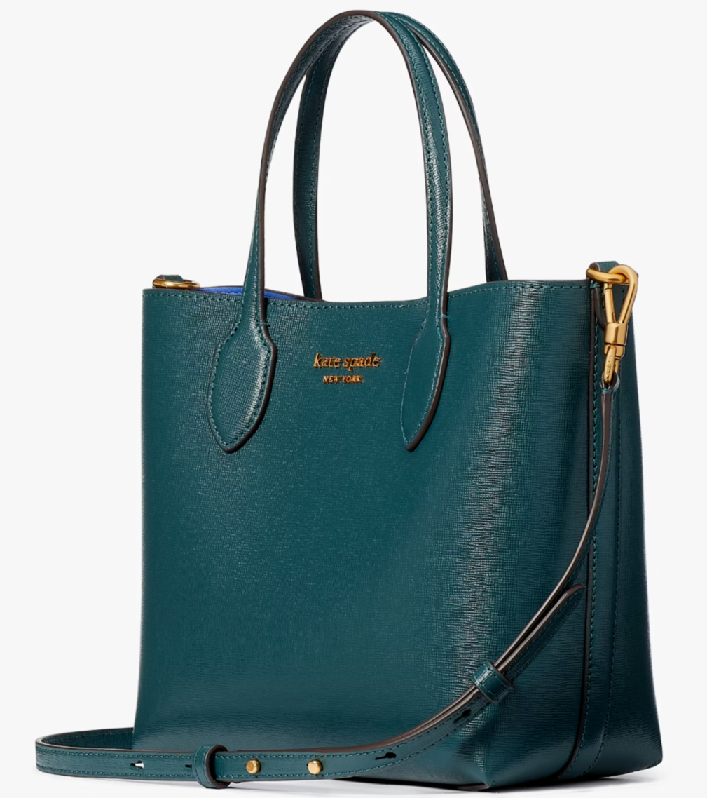 Kate Spade Bleecker Medium Crossbody Green Leather Tote Bag KC925 NWT $248