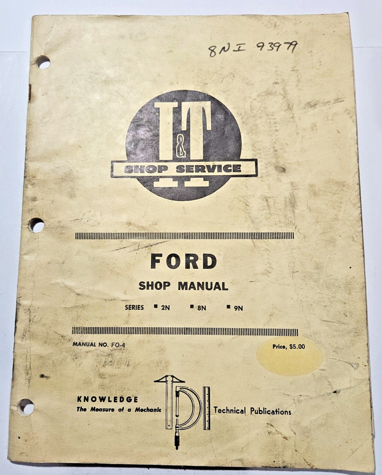Primary image for Ford Shop Manual FO-4 IT Shop Service Series 2N 8N 9N