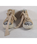 Prada High Top Womens Suede Beige Lace Up Sneakers 36  - $135.68 CAD