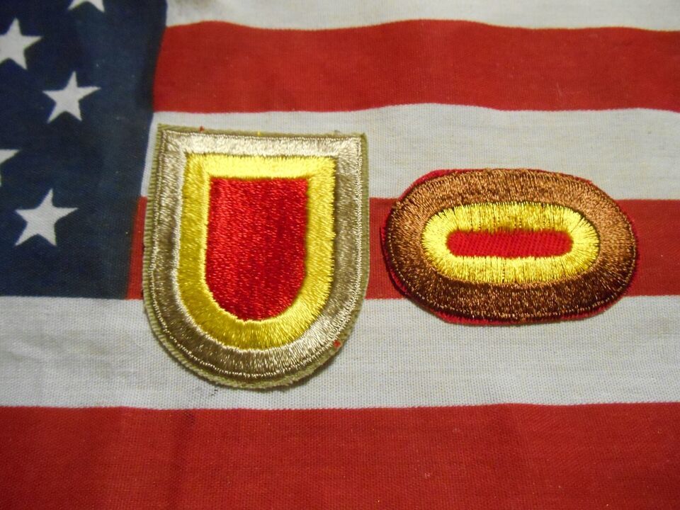 101ST AIRBORNE DIVISION SUPPORT COMMAND BERET FLASH &amp; PARA OVAL  C/E - $7.43