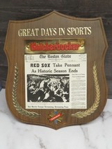 Knickerbocker Beer Bar Ad Wall Sign Great Days Sports Red Sox Pennant 1967 Globe - £116.77 GBP