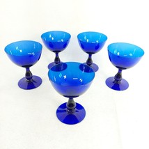 Goblets Crystal Stemware Barware Cocktail Sherbet Cordial Vintage Set of 5 - £43.30 GBP