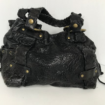 Kooba Black Genuine Pebbeled Two Handel Leather Handbag/Overnight Bag Pockets - £26.62 GBP