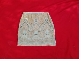 Francescas Alya mint Medallion sequin beaded skirt Small new - £27.18 GBP